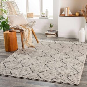 Hauteloom Casablanca Collection Living Room Bedroom Runner Rug - Cozy Moroccan Farmhouse Carpet - Black, Brown, Beige - 2'7" x 7'3"