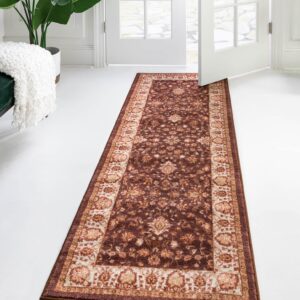 Rugs.com Medina Collection Rug – 5 Ft Runner Coffee Brown Medium Rug Perfect for Hallways, Entryways