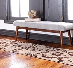 Rugs.com Nepal Collection Rug – 6 Ft Runner Chocolate Brown Medium Rug Perfect for Hallways, Entryways