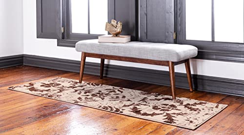 Rugs.com Nepal Collection Rug – 6 Ft Runner Chocolate Brown Medium Rug Perfect for Hallways, Entryways