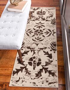 rugs.com nepal collection rug – 6 ft runner chocolate brown medium rug perfect for hallways, entryways