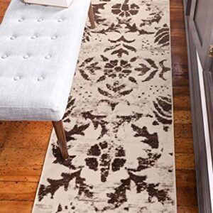 Rugs.com Nepal Collection Rug – 6 Ft Runner Chocolate Brown Medium Rug Perfect for Hallways, Entryways