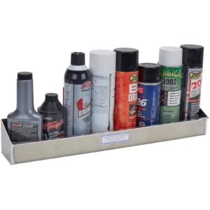 aluminum spray can shelf | multi use storage bin holder organizer 21"