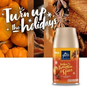 Glade Automatic Spray Refill, Air Freshener for Home and Bathroom, Golden Pumpkin & Spice, Limited Edition Scent, 6.2 Oz