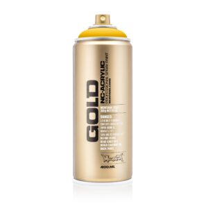 montana cans gold spray paint, 400ml, shock yellow (model: mxg-s1010)