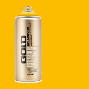 Montana Cans GOLD Spray Paint, 400ml, Shock Yellow (Model: MXG-S1010)