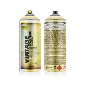 montana cans montana vintage 400ml filter spray paint, 13.5 fl oz (pack of 1), white,yellow