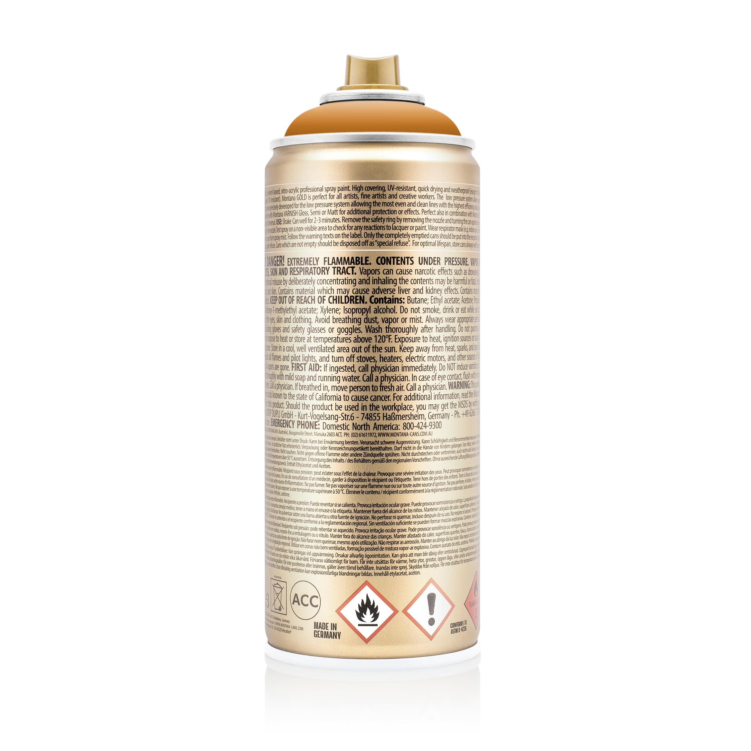 Montana Cans GOLD Spray Paint, 400ml, Terra