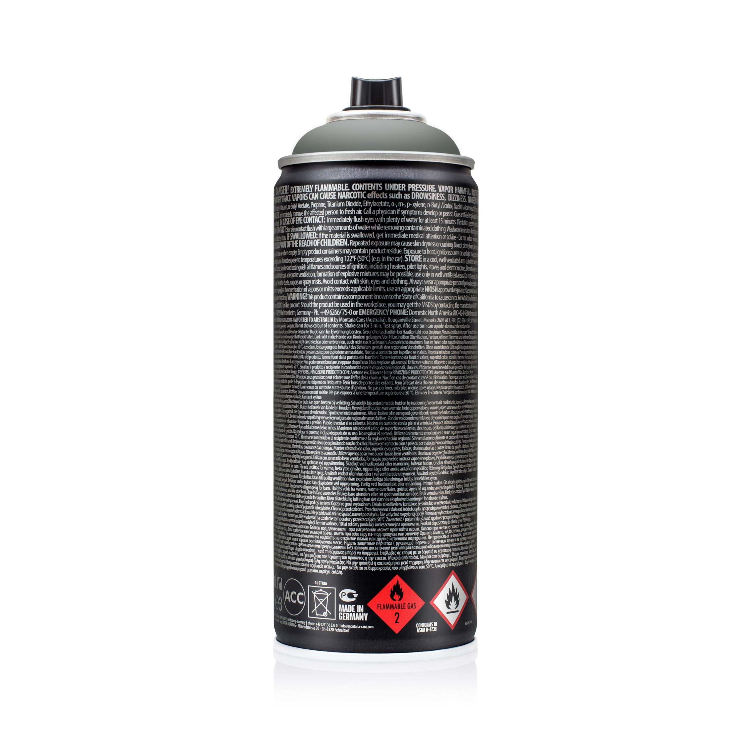 Montana Cans BLACK Spray Paint, 400ml, Rhino