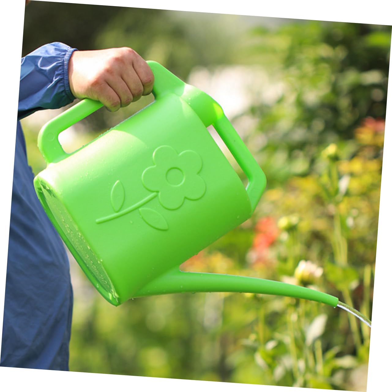 Happyyami Outdoor Watering Pot Garden Sprinkler Can Home Watering Can Watering Kettles Long Spout Watering Can Watering Can Plant Watering Cans Sprinklers Portable Plastic