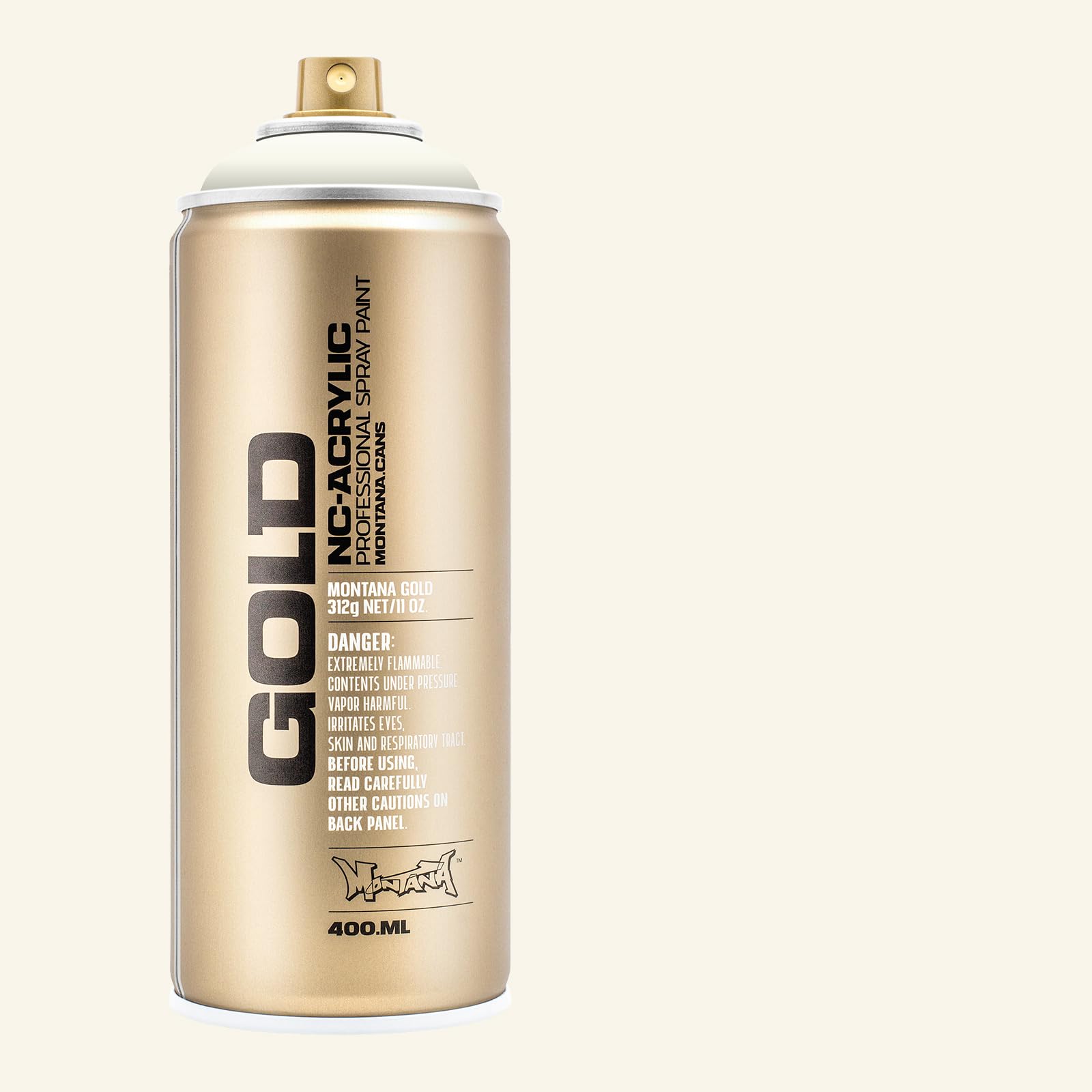 Montana Cans GOLD Spray Paint, 400ml, Shock Cream White (MXG-S9110)