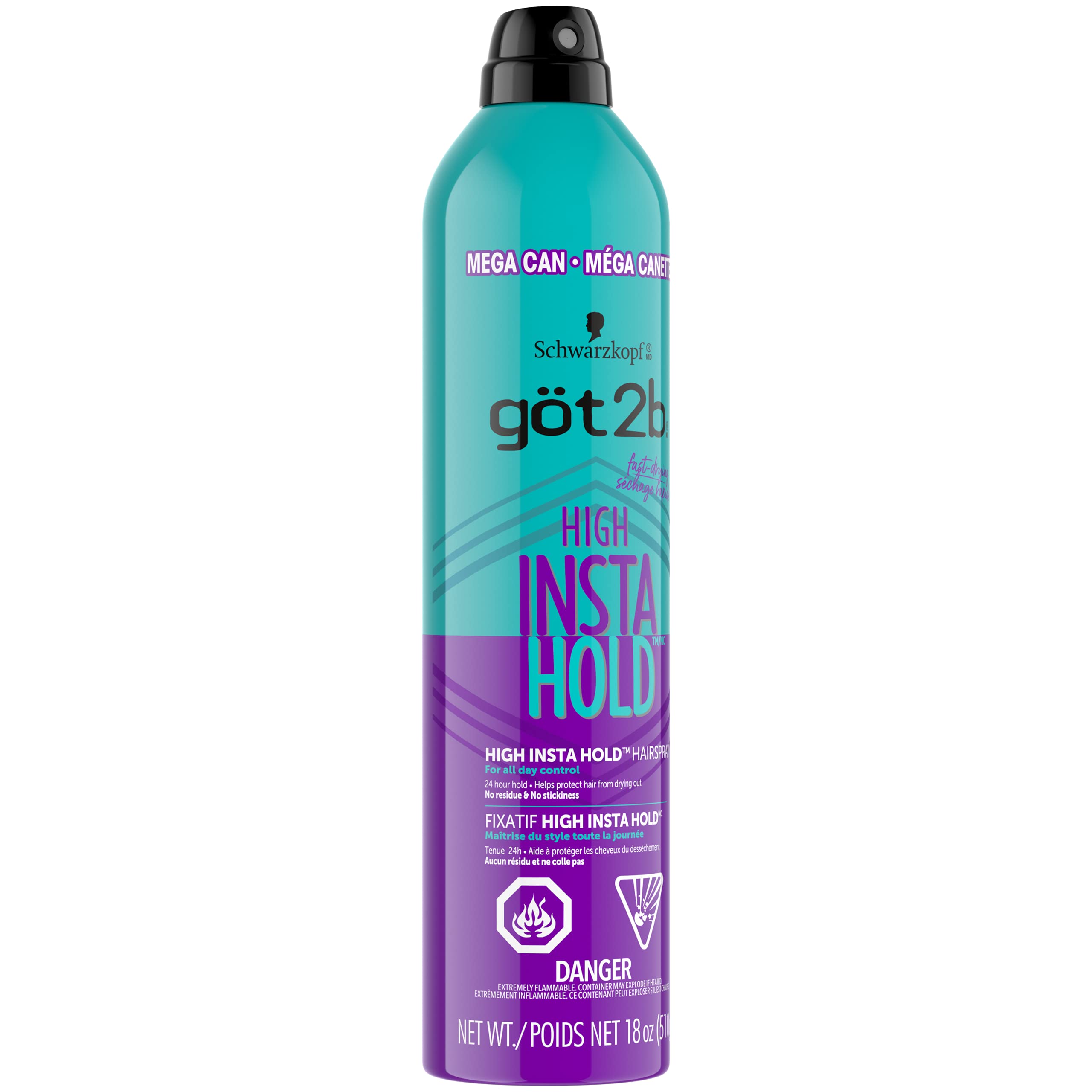 Got2b High Hold Hair Spray Mega Can, 18 Oz