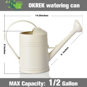 OKREK Watering Can Indoor Watering Cans for House Plants, Small Watering Can Indoor Plants, Plant Watering Can for Outdoor Plants Garden Flower (1/2 Gallon, Red)