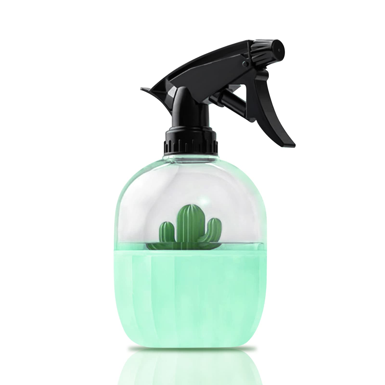 Andiker Water Spray Bottle, 500ml Decorative Watering Can for Indoor Plants Plastic Mister Spray Bottle with Adjustable Nozzle 2 Ways Spray Bottle for Plants for Gardening (Green)