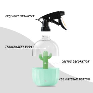 Andiker Water Spray Bottle, 500ml Decorative Watering Can for Indoor Plants Plastic Mister Spray Bottle with Adjustable Nozzle 2 Ways Spray Bottle for Plants for Gardening (Green)