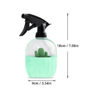 Andiker Water Spray Bottle, 500ml Decorative Watering Can for Indoor Plants Plastic Mister Spray Bottle with Adjustable Nozzle 2 Ways Spray Bottle for Plants for Gardening (Green)