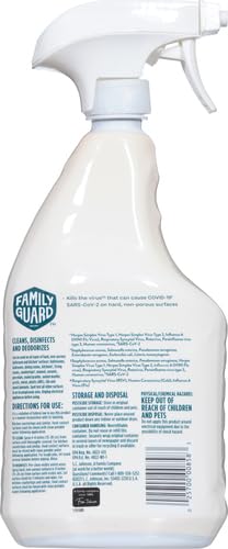 Family Guard Brand Disinfectant Spray Trigger & Multi Surface Cleaner, Antibacterial Spray, Expertly Formulated for Use In Homes with Children & Pets, Fresh Scent, 32 oz (Pack of 1)