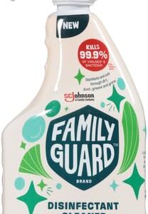 Family Guard Brand Disinfectant Spray Trigger & Multi Surface Cleaner, Antibacterial Spray, Expertly Formulated for Use In Homes with Children & Pets, Fresh Scent, 32 oz (Pack of 1)