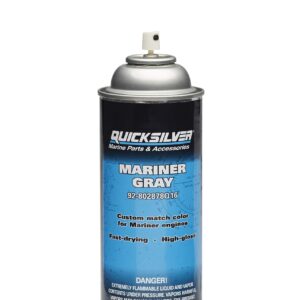 Quicksilver 802878A16 Mariner Gray Enamel Paint, 12 Oz. Spray Can