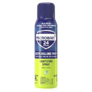 Microban 24 Hour Disinfectant Sanitizing Spray, Fresh Scent, 15oz