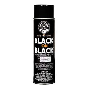 chemical guys air_spray_1 black on black instant trim shine exterior spray dressing & protectant, (safe for cars, trucks, suvs, rvs, & more) 11 fl oz