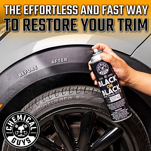 Chemical Guys AIR_SPRAY_1 Black On Black Instant Trim Shine Exterior Spray Dressing & Protectant, (Safe for Cars, Trucks, SUVs, RVs, & More) 11 fl oz