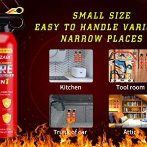 FIOZABI Portable Fire Extinguisher Spray With Bracket Can Prevent Re-Ignition,Best Suitable for The House/Car/Truck/Boat/Kitchen/Home Water-Based Fire Extinguishers Fire Type A/B/C/K 620ml (2 pack)