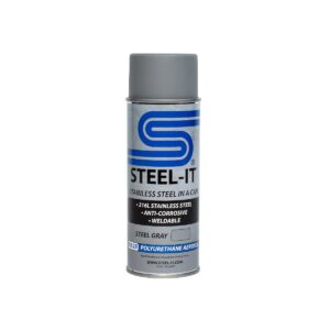 steel-it 1002b polyurethane aerosol, industrial paint coatings, weldable, easy to apply - steel gray (1 pack)