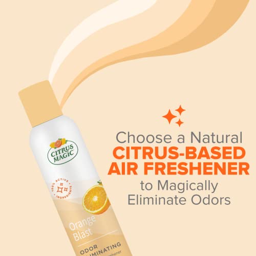 Citrus Magic Natural Odor Eliminator Air Freshener Spray for Home, Orange Blast, 3-Ounce, Pack of 3