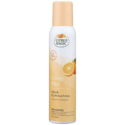 Citrus Magic Natural Odor Eliminator Air Freshener Spray for Home, Orange Blast, 3-Ounce, Pack of 3