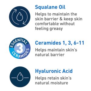 CeraVe Hydrating Foaming Oil Cleanser | Moisturizing Oil Cleanser for Face & Body with Squalane Oil, Hyaluronic Acid & Ceramides | For Dry to Very Dry Skin | Fragrance Free & Residue Free | 8 FL Oz