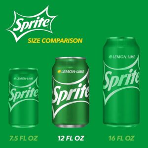 Murai - (Pack of 16) Sprite | 8 Regular 12oz Cans & 8 7.5oz. Mini Cans | Bundle Mixed Sized Variety Pack | Soft Drink Assortment of Beverages