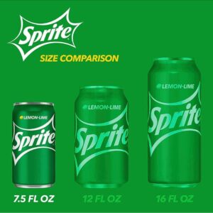 Murai - (Pack of 18) Sprite 7.5 oz. Mini Soda Cans | A Refreshing Thirst Queshing Flavored |Bulk Size Soft Drink Pack | Great Beverage Care Package or Mixer |Ideal for The Home and Office Small Fridge