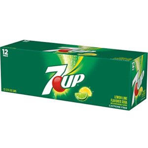 7UP Lemon Lime Soda, Naturally Flavored and Caffeine Free, 12 Fl Oz (Pack of 12)