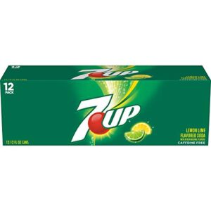 7UP Lemon Lime Soda, Naturally Flavored and Caffeine Free, 12 Fl Oz (Pack of 12)