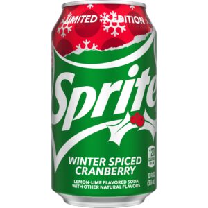 louisiana pantry sprite winter spiced cranberry 12 oz gift set | soda with a perfect holiday flavor in 12 oz cans | enjoy this seasonal soda (12 cans)