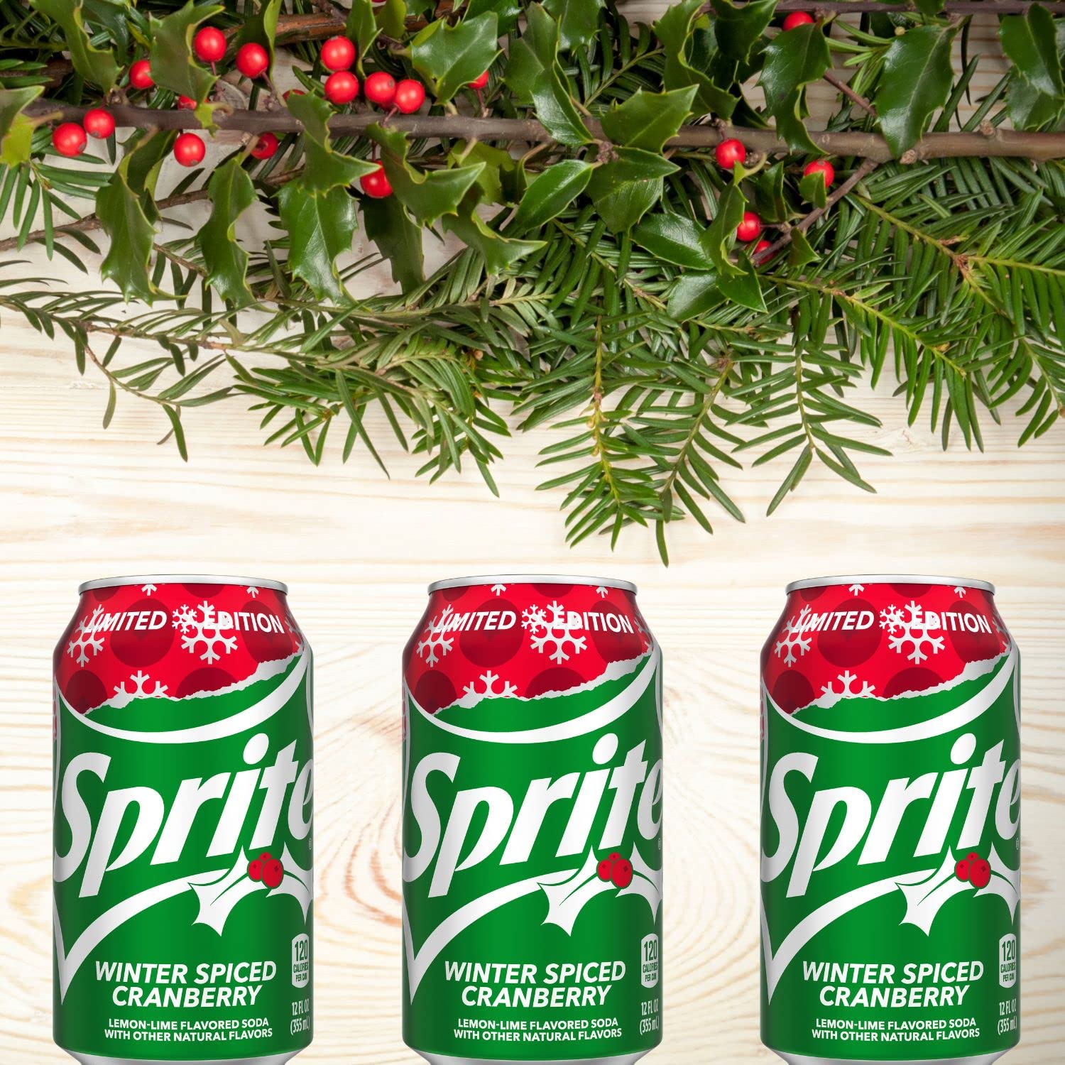 Louisiana Pantry Sprite Winter Spiced Cranberry 12 oz Gift Set | Soda With A Perfect Holiday Flavor In 12 oz Cans | Enjoy This Seasonal Soda (12 Cans)