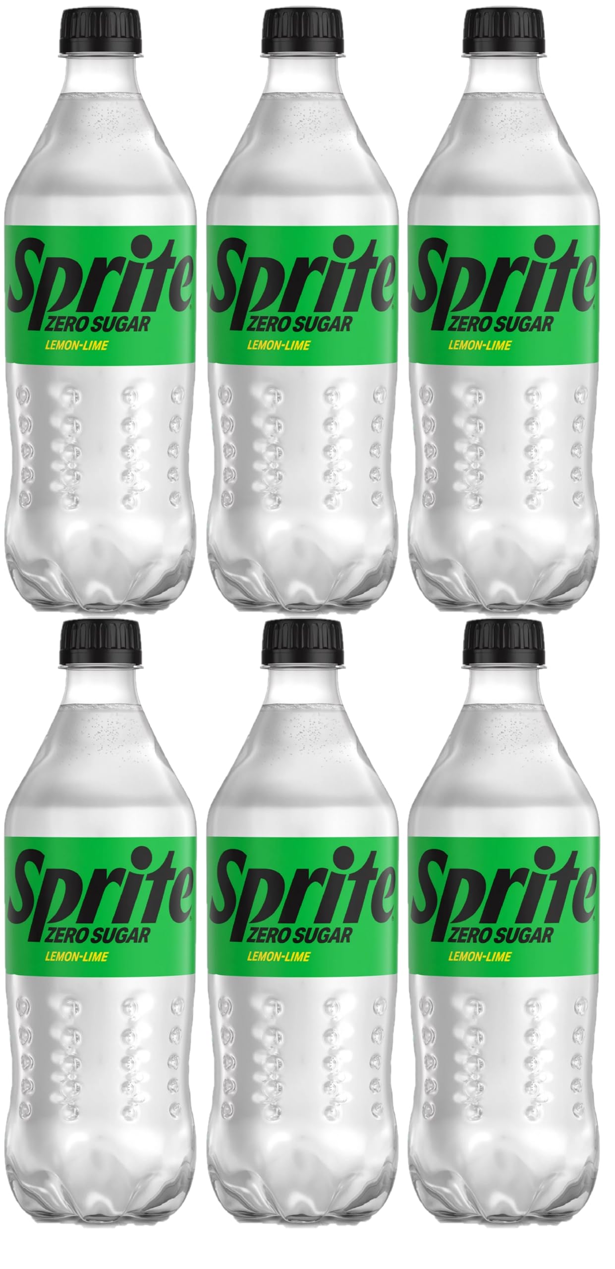 Sprite Zero Sugar, 20 Ounce Bottles, (Pack of 6) with Bay Area Marketplace Napkins