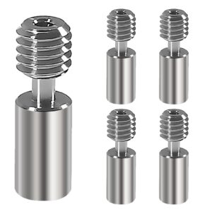 5pcs upgrade all metal titanium alloy heatbreak sprite extruder heat break thermal barrel tube for creality ender 3 s1, ender3 s1 pro, cr10 smart pro, sermoon v1 3d printer