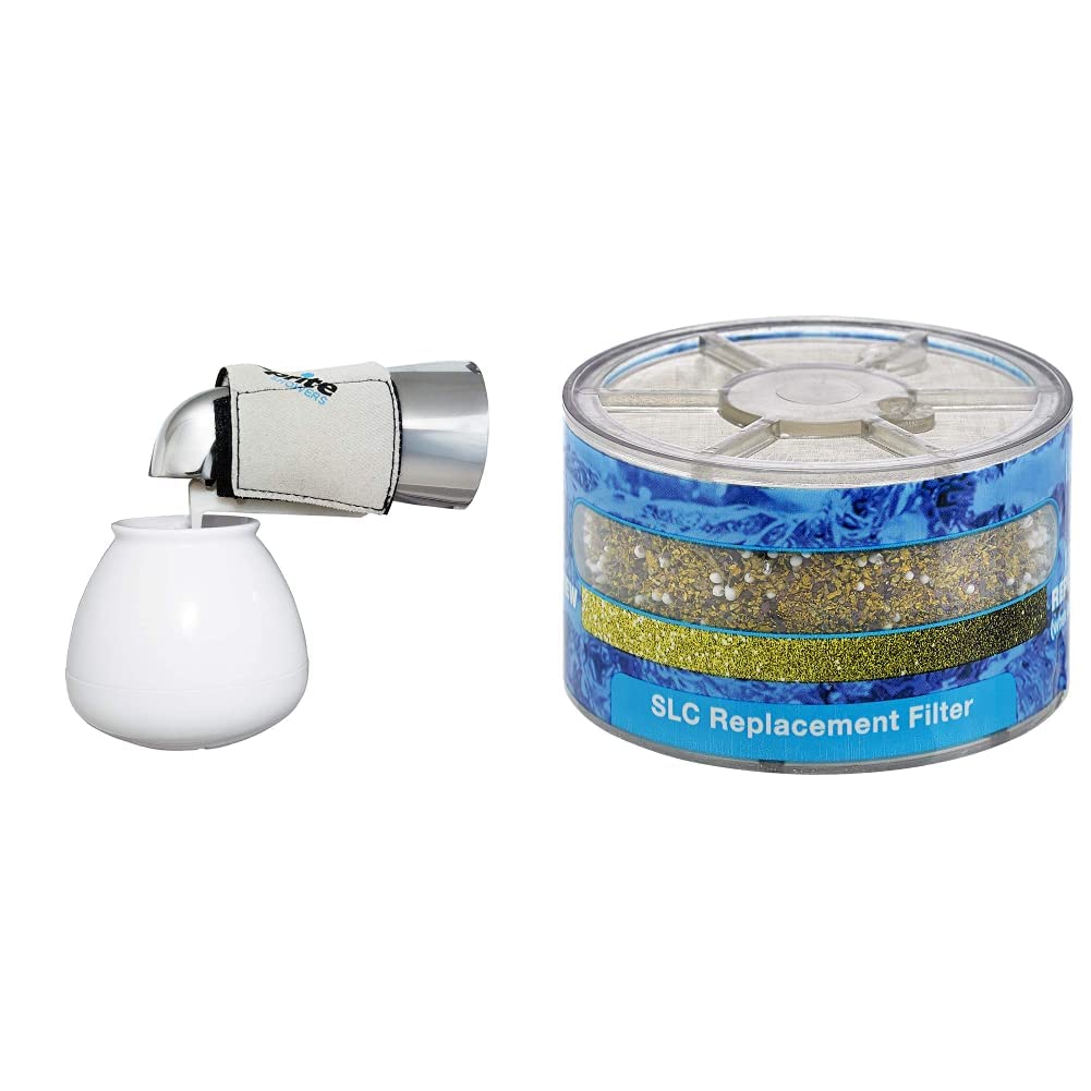 Sprite Showers Ball Bath Filter (White) and Slim-Line Shower Filter Replacement Cartridge