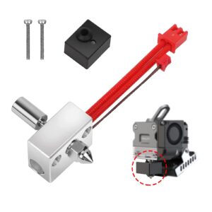 CR Official Sprite Extruder Heater Block Kit High Temperature 300℃ Compatible with Ender 3 S1 Pro/Ender 3 S1/ CR10 Smart Pro, Titanium Heatbreak Plated Copper Nozzle