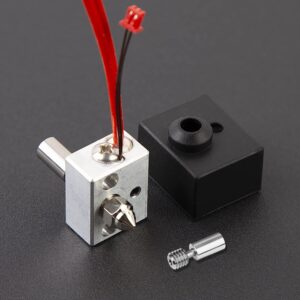 CR Official Sprite Extruder Heater Block Kit High Temperature 300℃ Compatible with Ender 3 S1 Pro/Ender 3 S1/ CR10 Smart Pro, Titanium Heatbreak Plated Copper Nozzle