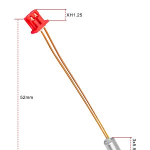 TIKSCIENCE Extruder Thermistor Temperature Sensor NTC 100K 3950 Fit for Sprite Extruder Pro FDM Ender 3 S1 CR10 Smart Pro Ender 3 SI Pro Sermoon V1 Pro 3D Printer, Red, 300℃