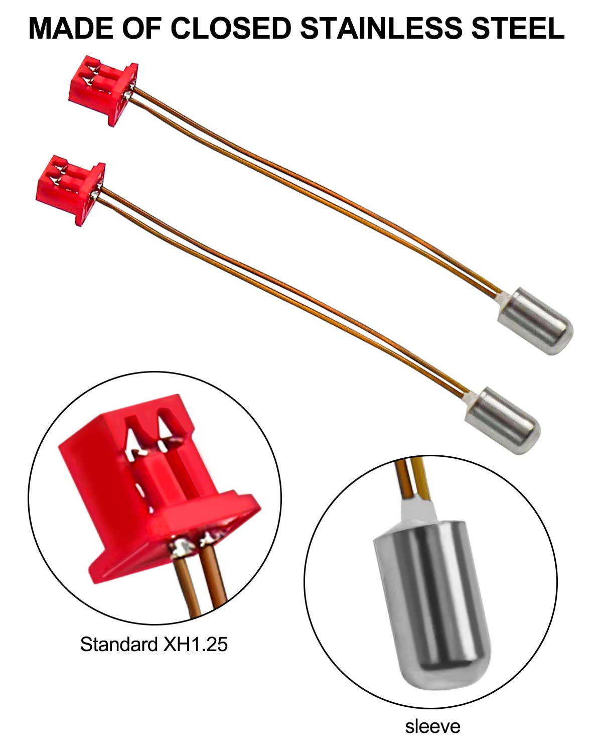 TIKSCIENCE Extruder Thermistor Temperature Sensor NTC 100K 3950 Fit for Sprite Extruder Pro FDM Ender 3 S1 CR10 Smart Pro Ender 3 SI Pro Sermoon V1 Pro 3D Printer, Red, 300℃