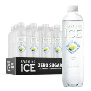 Sparkling Ice, Lemon Lime Sparkling Water, Zero Sugar Flavored Water, with Vitamins and Antioxidants, Low Calorie Beverage, 17 Fl Oz (Pack of 12)