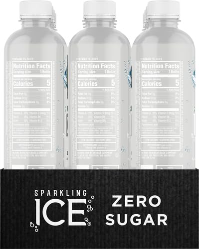 Sparkling Ice, Lemon Lime Sparkling Water, Zero Sugar Flavored Water, with Vitamins and Antioxidants, Low Calorie Beverage, 17 Fl Oz (Pack of 12)