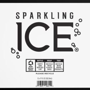 Sparkling Ice, Lemon Lime Sparkling Water, Zero Sugar Flavored Water, with Vitamins and Antioxidants, Low Calorie Beverage, 17 Fl Oz (Pack of 12)