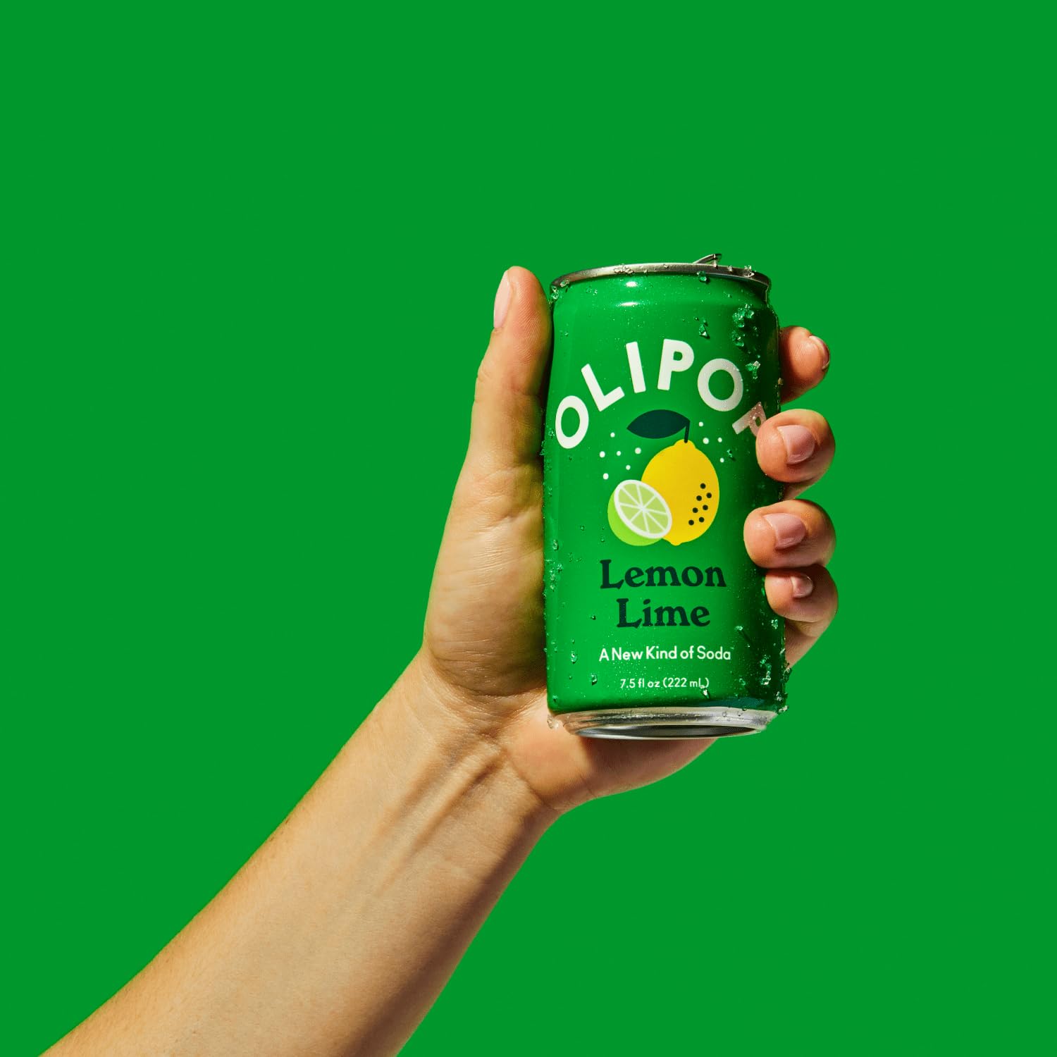 OLIPOP Prebiotic Soda Pop, Lemon Lime, A New Kind of Soda Packed with Prebiotics, Fiber, and Botanicals, Gluten Free, Vegan, GMO Free, 12oz (12-Cans)