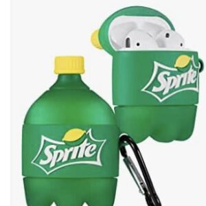 ZHAWK Sprite Bottle Silicone AirPods 1&2 Case Cover | Compatible with AirPods Gen 1&2 Only | Comes with a Unique Keychain | Wireless Charging Case | Best Gifts for Your Loved Ones