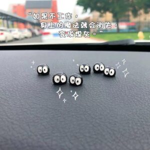 Cute Soot Sprites Car Rearview Mirror Accessories for Car Interior Decoration Dashboard Car Ornament Funny Gifts for Cute Car Mirror Interior Decors (20 Pcs)